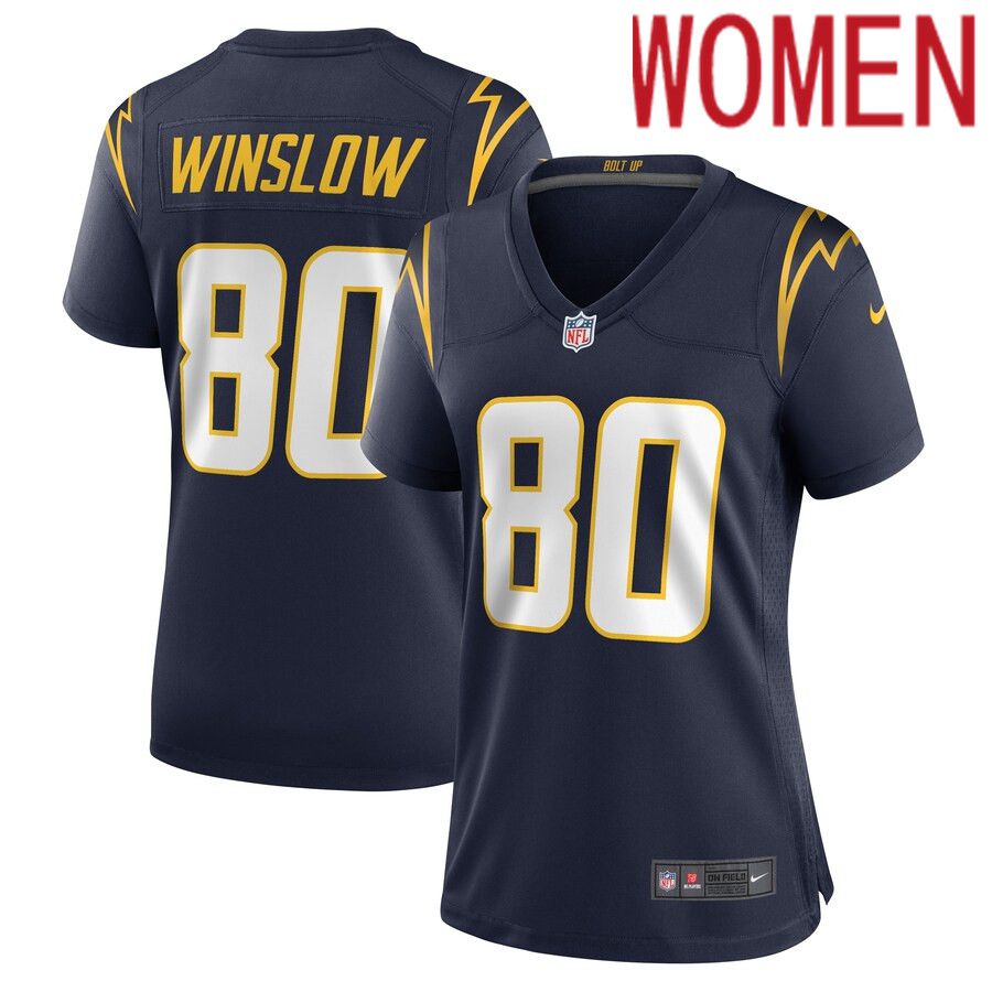 Women Los Angeles Chargers 80 Kellen Winslow Nike Navy Retired Player NFL Jersey